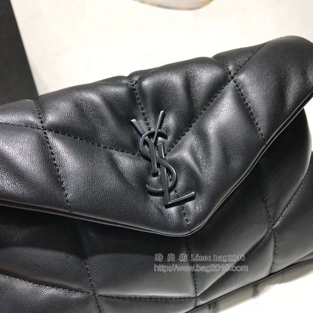 YSL爆款女士包包 聖羅蘭經典款絎縫小羊皮迷你號郵差包 YSL肩背斜挎包 602333  jjh1130